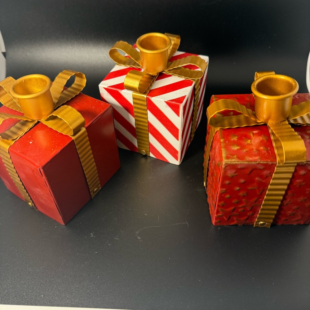CANDLE STICK HOLDERS for Holidays Set of 3
